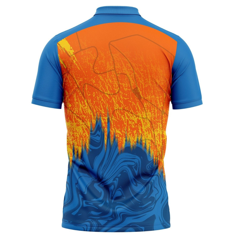 Whitedot Fire Blue Sports T-shirt